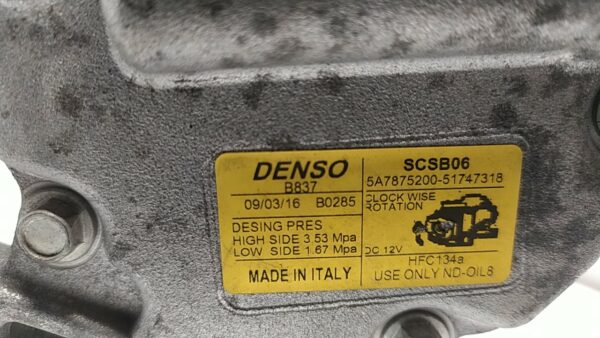 COMPRESSORE A/C usato - FIAT 500 (4S) (06/15>) - immagine 4